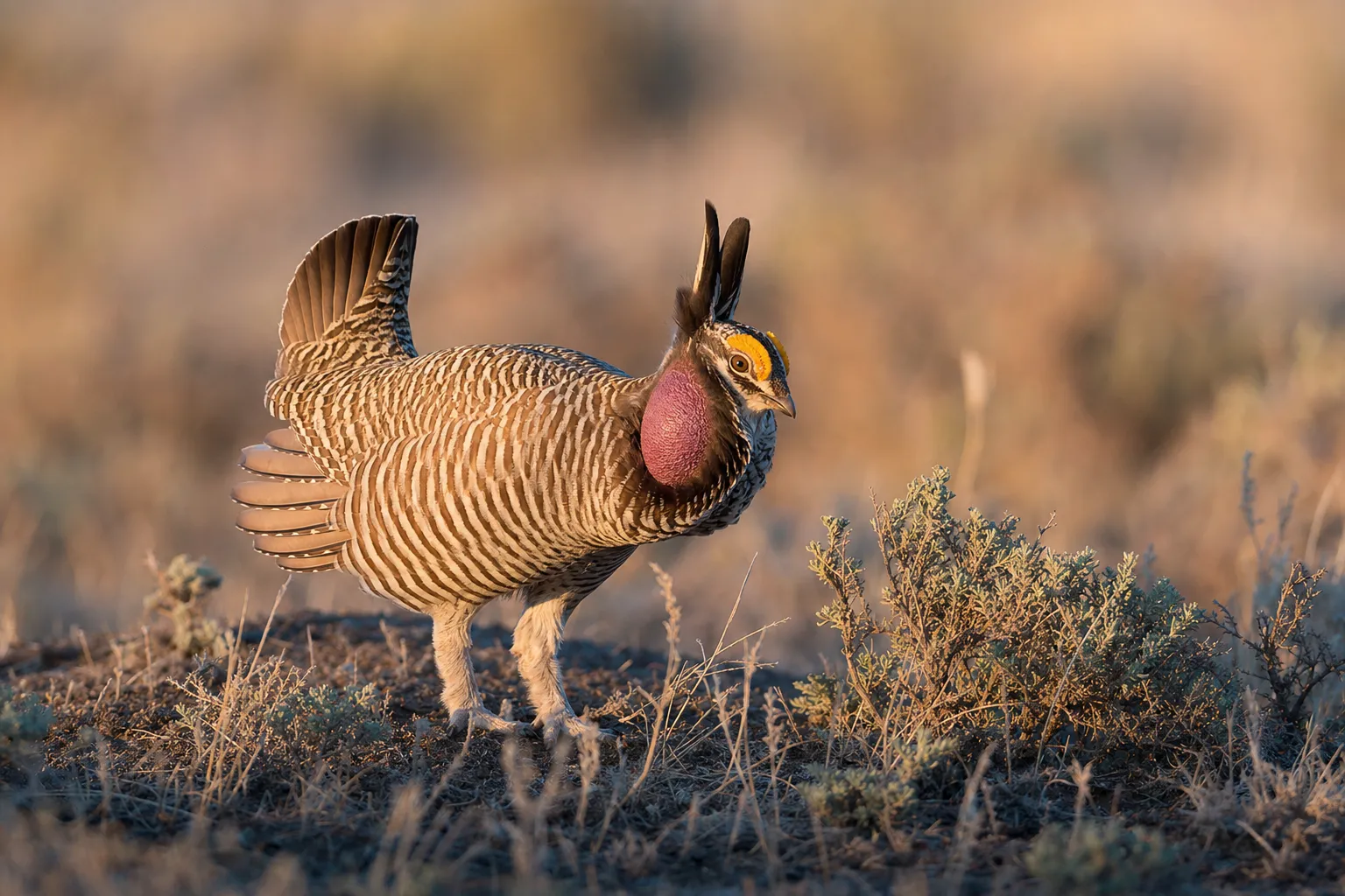 Lesser Prairie Chicken in its natural habitat