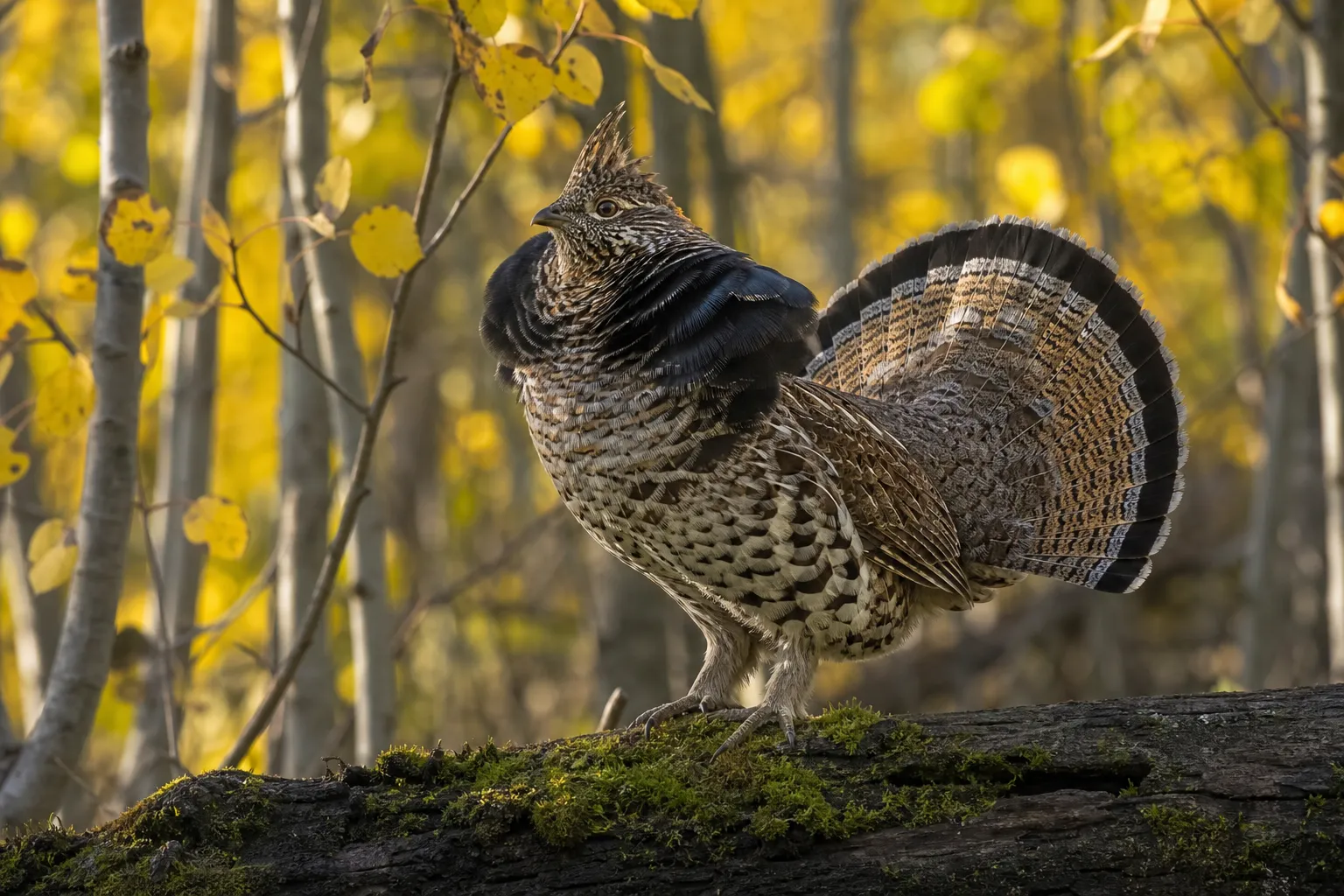 Ruffed Grouse in its natural habitat
