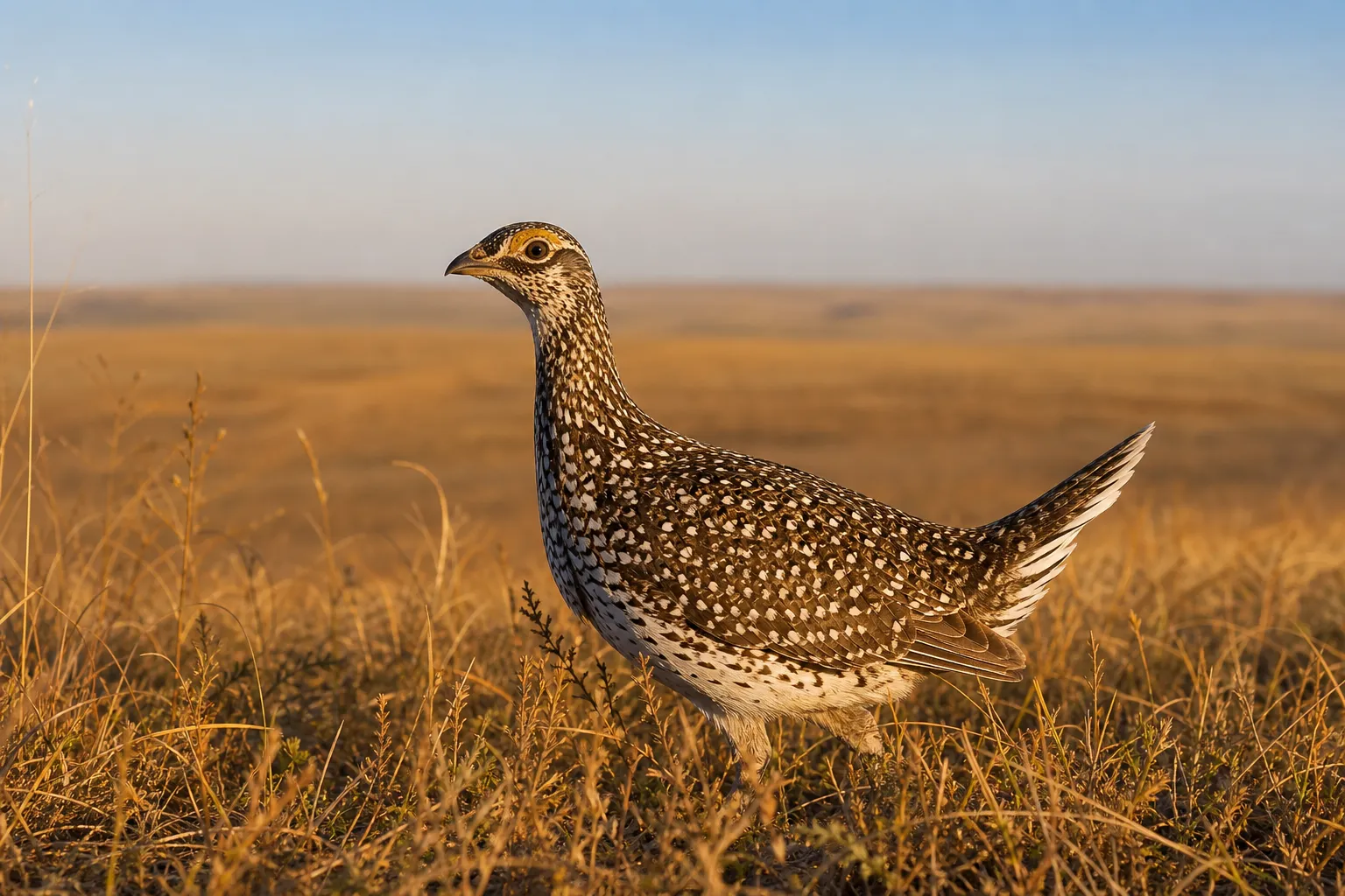 Sharp-tailed Grouse in its natural habitat